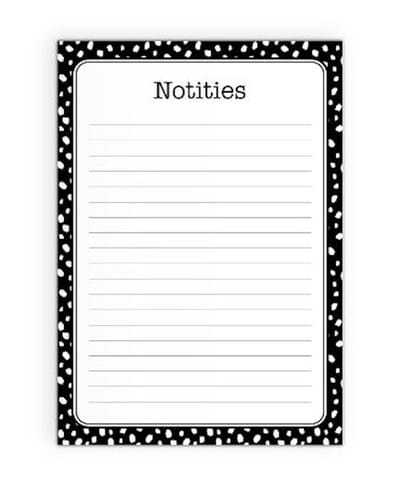 A5 Notitieblok - Dots zwart/wit