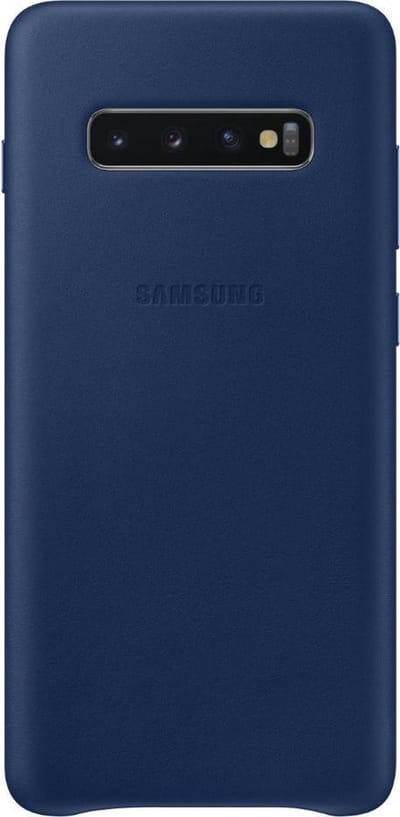 Samsung Lederen Cover - voor Samsung Galaxy S10 Plus - Blauw