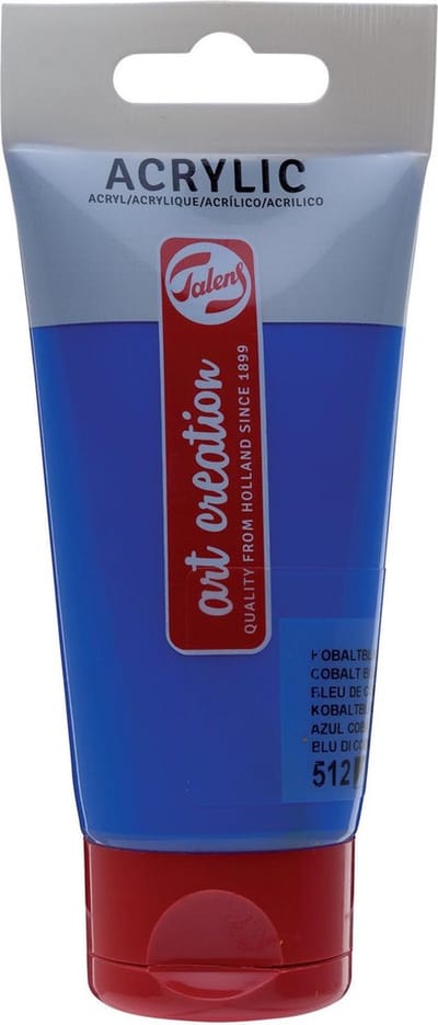 Acrylverf tac 512 kobaltblauw tube 75ml | 3 stuks