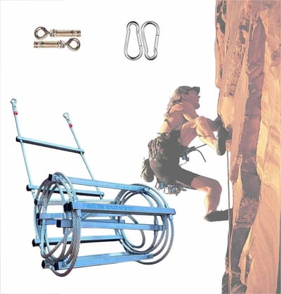 Noodladder - Reddingsladder Brandladder - Veilige Ontsnapping - Hoge Draagcapaciteit - 5-20 meter - Zwart