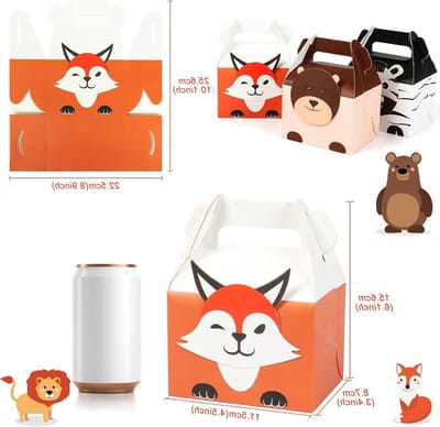 12 Verjaardag cadeauboxen voor kinderen om te vullen met koekjes, dieren en jungle thema's