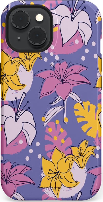 Casetastic Hoesje Geschikt voor Apple iPhone 15 Magsafe - Stijlvolle Beschermende Duo-layer Case - Lichtjesbloei