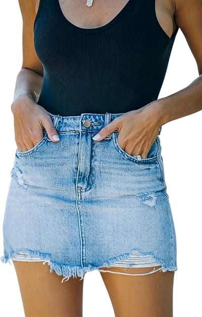 Nivard Spijkerrok - Rok - Jeansrok Dames - Denim - Spijkerjurk - M