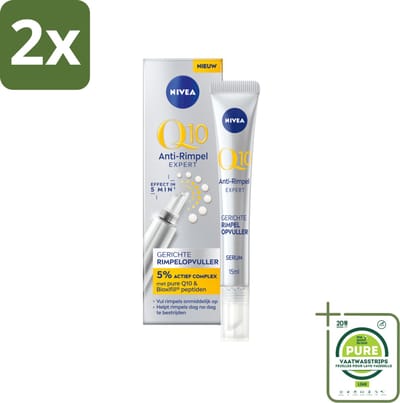 NIVEA - Oogserum - Q10 Anti-Rimpel Expert - Rimpelopvuller - Voor rijpe huid - Met Q10 - 15 ml - Voordeelverpakking - 2 stuks - NIVEA Q10 oogserum - Anti-rimpel serum