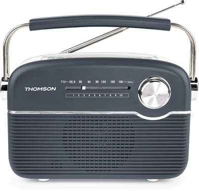 THOMSON - RETRO BLUETOOTH RADIO - Solar- Grijs