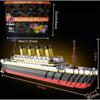 4000+ Stuks Hoge Kwaliteit Titanic Bouwpakket Hoge Kwaliteit Cruise Hoge Kwaliteit Schip Hoge Kwaliteit Bouwen Hoge Kwaliteit Blokken Hoge Kwaliteit Moc