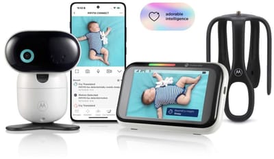 Babyfoon Motorola PIP1710 Connect smart AI videomonitor 5" stargrip wit