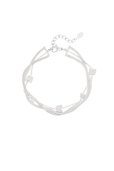 Vlinderarmband - Zilver - Verkleurt niet - Roestvrij staal - Goudlief.nl