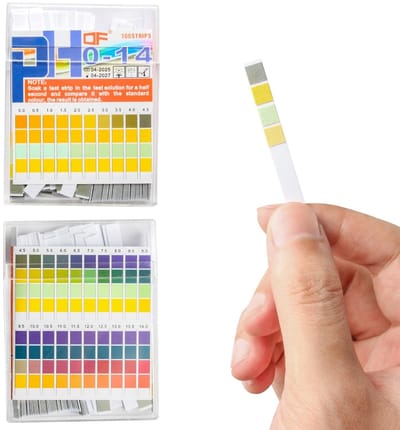 Dailygoods- pH-teststrips 100 stuks - zuurbasen teststrips - indicatorpapier - strips voor water - zwembad - aquaria - meetbereik 0-14 pH-waarde