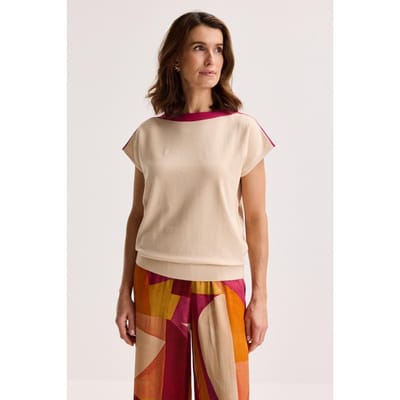 Gebreide Top Met Boothals