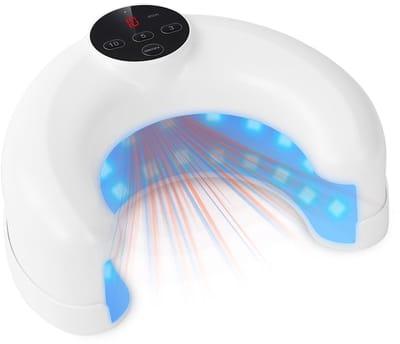 carmdering - Laserapparaat - LED-lichttherapieapparaat - sikkelvormige nagellamp - 22 LED's (470nm + 910nm), 3/5/10 min timer - Oplaadbaar, USB-C - Voor schimmelnagels, broze of gele nagels - Pijnloos, veilig, geen bijwerkingen
