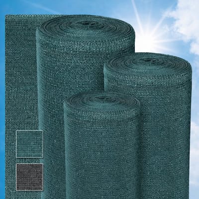 Sol Royal SG80 – Zichtbreeknet Groen 10m x 2m – UV-Bescherming –Schaduwdoek 165 g/m² – Balkonscherm HDPE – Inclusief Kabelbinders