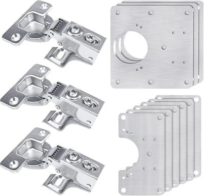 Set van 3 Scharnier Reparatieplaten RVS voor Keukenkastdeuren