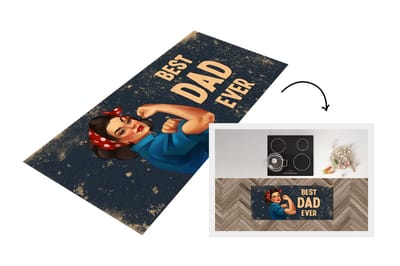 Keukenloper - Loper keuken - Spreuken - Best dad ever - Vaderdag - Quotes - 120x50 cm - Keukenloper vinyl