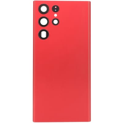 Achterruit Cover Waterdichte Behuizing Deur met Camera Glas Lens en Tape Onderdelen Vervanging Voor Samsung Galaxy S22 Ultra rood