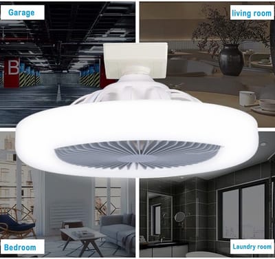 Allecto - Plafondventilator met Lampen - Verstelbare LED-ventilatorlamp - Stil - 30W - Geschikt voor Kinderkamer en Slaapkamer - 9,8 Inch Diameter