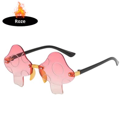 Livano - Festival Bril - Rave - Space - Techno - Freaky Glasses - Heren - Dames - Zonnebril - Dubbel Roze