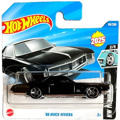 HOT WHEELS '66 BUICK RIVIERA BLACK 50/250 HW MODIFIED 2/5 1:64 SHORT CARD 2025