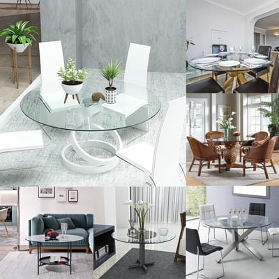 Glazen Tafelblad Rond - Tafel Glasplaat - Eettafel Bescherming - Gehard Veiligheidsglas - 8 mm Dik - Transparant