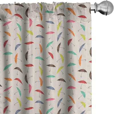 ABAKUHAUS Regenboog Gordijnset 2x75x175 cm – Microvezel