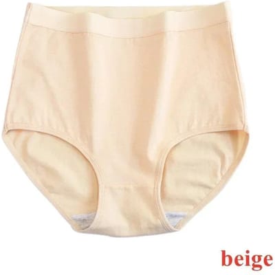Culottes Respirantes en Coton Taille XXXL Surdimensionnées Lingerie Taille Haute Hygiéniques Grande Taille Culottes Noires Sous-vêtements Menstruels XXL&1pc white