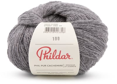 Phildar - Pur Cachemire - Ultrazachte Premium Garen - 100% Kasjmier - Kleur : Gris Chine