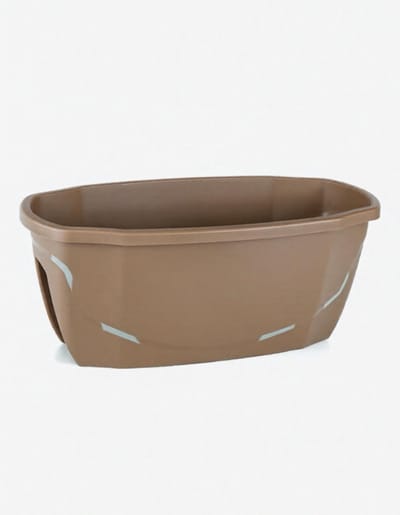 Serinova Balkon Bloempot Emerald - Plantenbak - Tuinpot - Taupe Mokka - 15.5L - UV-bestendig en Winterhard