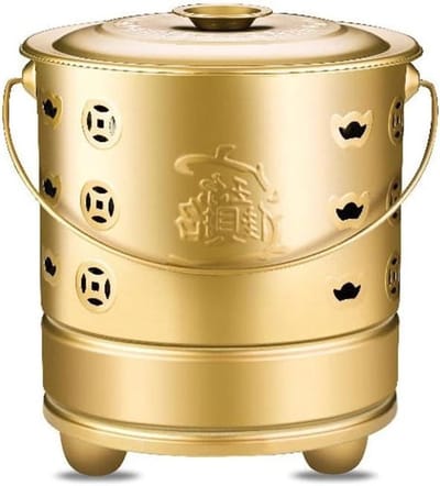 Verbrandingvat - Afvalbrander Tuin - Tuinafval Verwerken - Roestvrij Staal - Klein - Goud