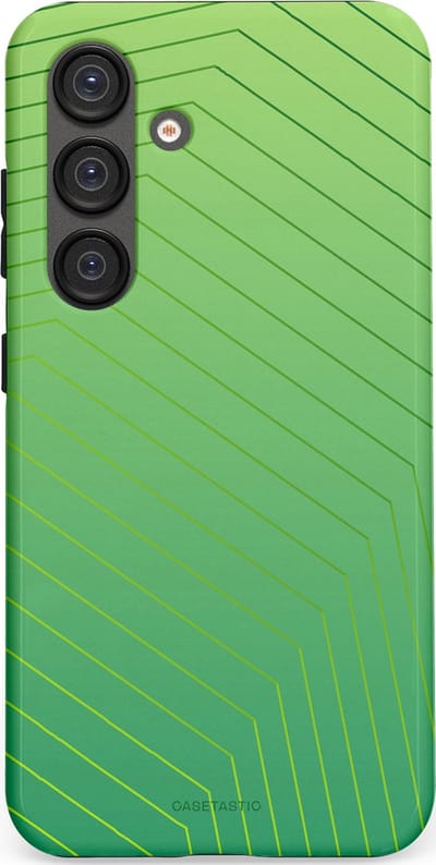 Casetastic Hoesje Geschikt voor Samsung S25 - Stijlvolle Beschermende Duo-layer Case - Neon Groen Net