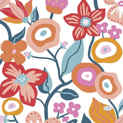 Tafelservetten Mexicaanse bloemen. 330x330mm - 20 st