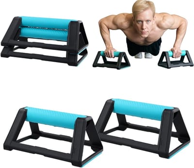 Set van 2 Push Up Handvatten met Siliconen Grip, Antislip Basis, Draagbaar en Stapelbaar, Ideaal voor Calisthenics, Fitness en Krachttraining, Belastbaarheid tot 110 kg