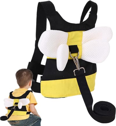 Kinderharnas met riem - Veiligheidsharnas - Veilig op pad - Met slot - 150 cm touw - Blauw