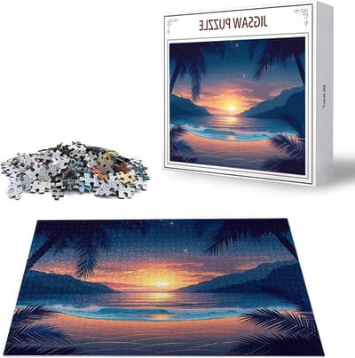 Houten Puzzel - Legpuzzel Volwassenen - Ontspannend Spel - Genummerde Rugzijde - 4000 Stukjes - Zonsondergang