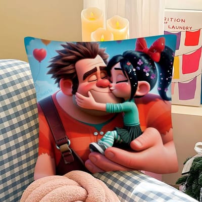 1 st Schattige A-Wreck-It Ralph-H Kussensloop Mode Vierkante Kussensloop Slaapkamer Bankkamer Ins Decoratie Vrije Tijd 50x50cm