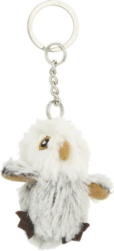 Nature Planet Pluche dieren sleutelhanger - 2x - Uil knuffel - 6 cm - Speelgoed sleutelhangers - Uilen