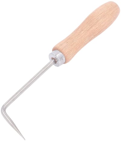 Jhubersproducts - Lasnaald 6mm - HSS Laskhook met Houten Handvat - Voor PVC en TPO - Hoogwaardige kwaliteit - Handzaam en gebruiksvriendelijk - Geschi