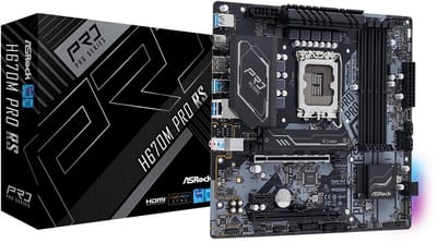 ASRock H670M Pro RS - Moederbord - micro ATX - LGA1700 Socket - H670 Moederbord - Intel H670 - Intel LGA1700 - DDR4 RAM - Micro-ATX