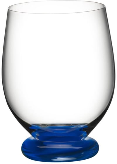 Riedel Fatto A Mano Tumbler Piccolo, universele beker, drinkglas, whiskyglas, kristalglas, donkerblauw, 337 ml, 4900/02DB