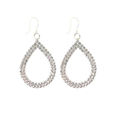 Allergievrij strass oorbellen zilverkleur Oana-Charme Bijoux