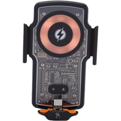 U8 Draadloze Autolader Transparant 360 graden Draaibaar Automatische Klem Auto Telefoonhouder Lader 120W Bedraad Snel
