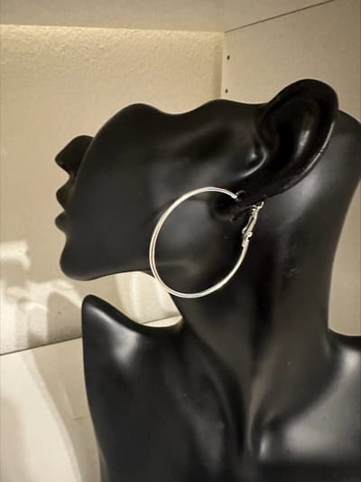 oorringen zilverkleurig 4,5 cm | | Make up | Parfum | Moederdag | Verjaardagscadeau| Cadeautje| Valentijnsdag| Kado | sieraden | vaderdag | oorbellen | oorsieraden