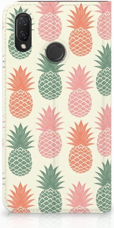 Huawei P Smart Plus Flip Style Cover Ananas