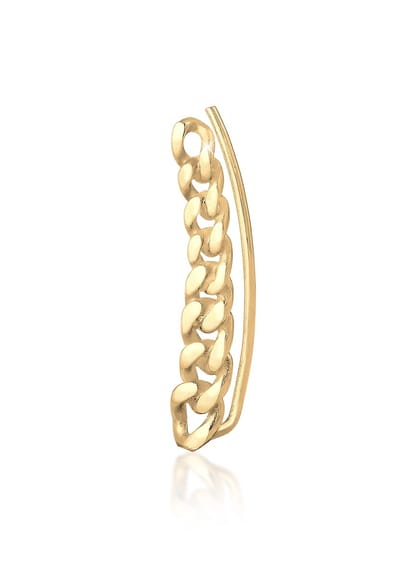 Elli - Oorbellen - Dames Enkelvoudige Oorclimber in Basic Blogger Trend in 925 Sterling Zilver Verguld - Dames