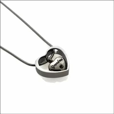 Aramat Jewels | Gedenkhangers | Ashanger Oma RVS – Meerdere Modellen & Kleuren Gedenksieraad | Hart-in-Hart-Zirkonia-2cm | |20mm | Staal | Volwassenen | Verkleurd niet