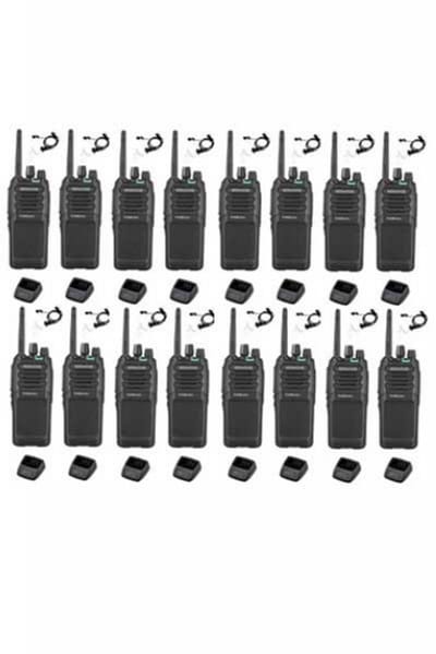 Set van 16 Kenwood TK-3701D met beveiliging oortje en tafellader
