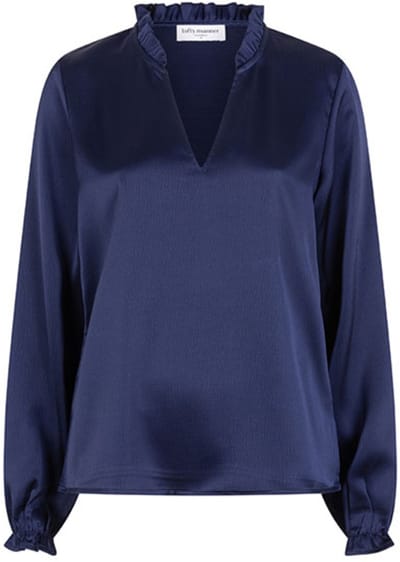 Lofty Manner Blouse Blouse Eliza Qj01 1 414 Navy Blue Dames Maat - M