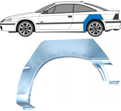 Reparatiepaneel achterspatbord voor Opel Calibra 1990-1997 / Links