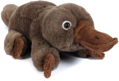 Pia Soft Toys Knuffeldier Vogelbekdier - zachte pluche stof - bruin - kwaliteit knuffels - 35 cm - uit Australie
