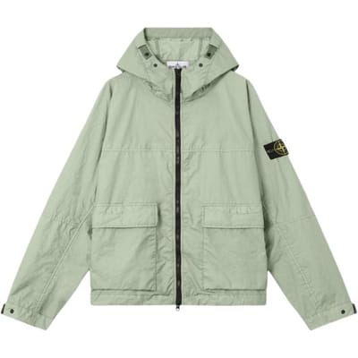 Stone Island Lente Zomer Collectie Badge Mouw Logo Waterdicht Veelzijdig Jas met Capuchon Heren jassen L1S154100004S0A21-V0055 M beige