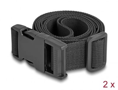 Delock Luggage Strap adjustable 1.5 m black 2 pcs